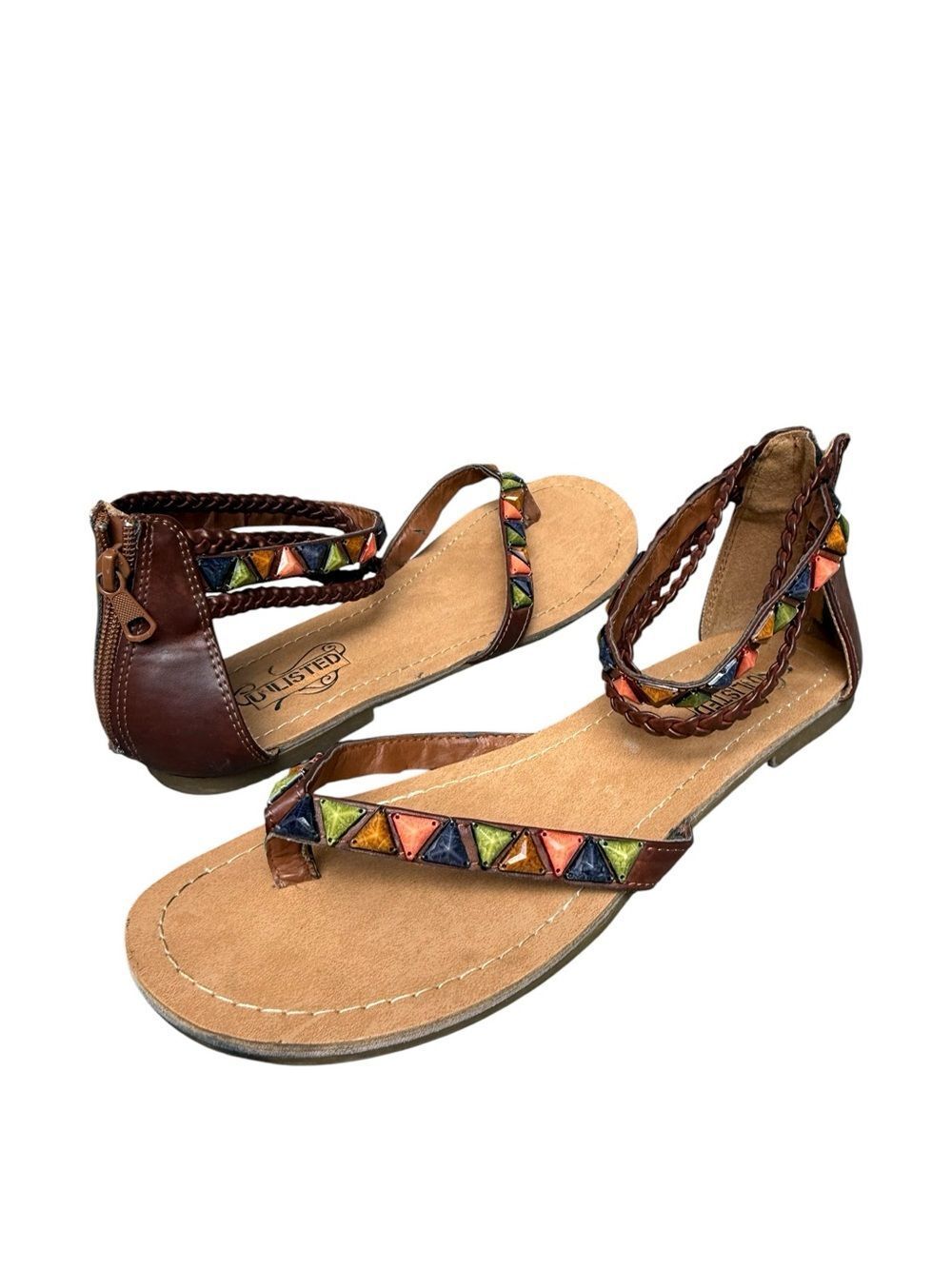 Unlisted by Kenneth Cole Reaction Gladiator Sandals Beaded Women’s size 10